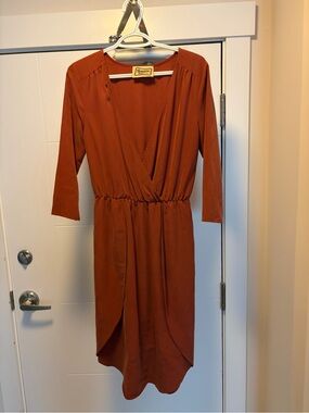 Wrap-Front Midi Dress, medium
